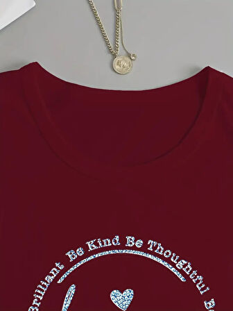 Modavera Kadın Uzun Kollu Bisiklet Yakabe Youdesenli Viskon Bluz