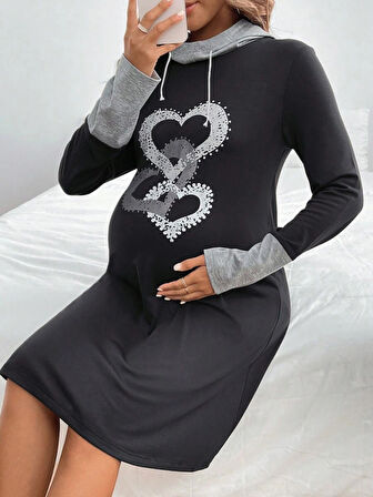 Modavera Kadın Uzun Kollu Balıkçı Yaka Bağcıklı Iki Iplik Elbise