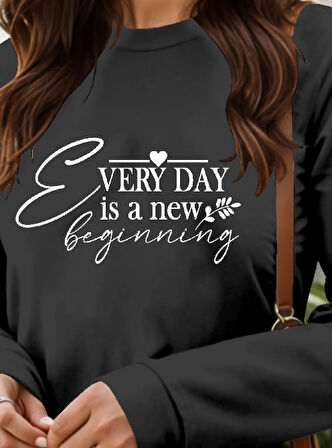 Modavera Kadın Uzun Kollu Bisiklet Yaka Kısa Viskon Iki Iplik Elbise