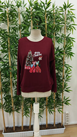 Modavera Kadın Uzun Kollu Bisiklet Yaka Viskon Iki Iplik Bluz