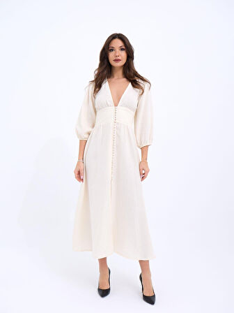 Modavera 7096 ELBİSE-KREM