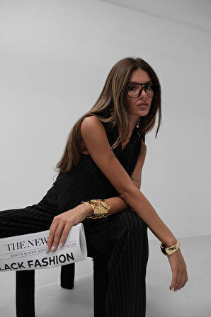 Modavera V Yaka Çizgili Kruvaze Yelek