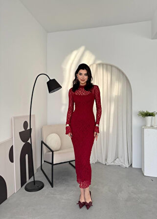 Modavera Vedo Çiçek Detaylı Elbise