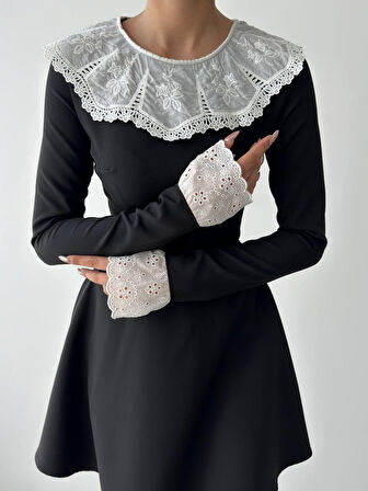 Modavera Nord Dantel Yaka Kol Elbise