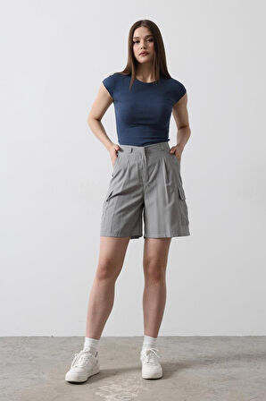 Modavera Cargo Cepli Şort - Gri