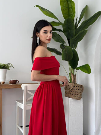 Modavera Stars Straplez Elbise