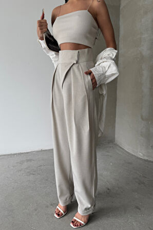 Modavera TASARIM PANTOLON - Bej