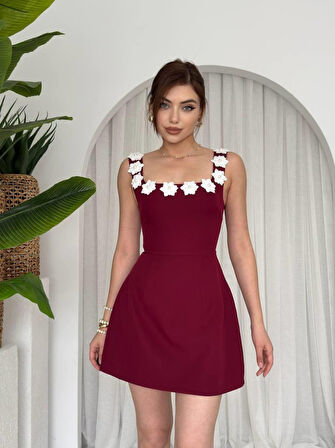 Modavera Alyosa Çiçek Detaylı Elbise