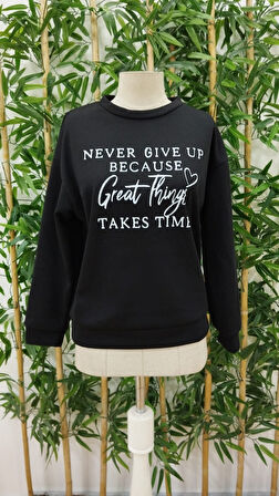 Modavera Kadın Uzun Kollu Yuvarlak Yaka Iki Iplik şardonlu Bluz