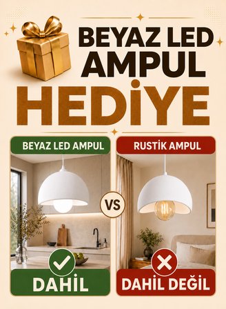 Solea Avize - Beyaz (Ampul Hediyeli)