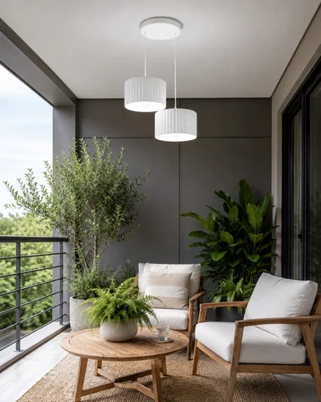 Lüx Form Avize Dekoratif Sarkıt Avize 25 cm Salon, Mutfak, Balkon, Yatak Odası İçin Modern Aydınlatma - Beyaz