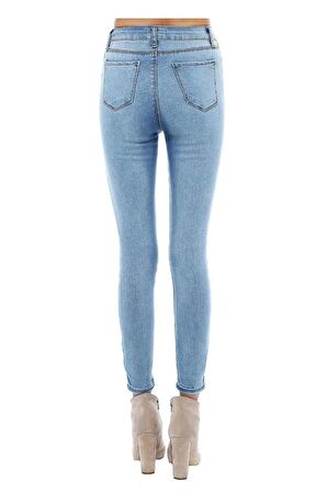 Mavi Denim Paça Lazer Detaylı Dar Paça Kadın Pantolon