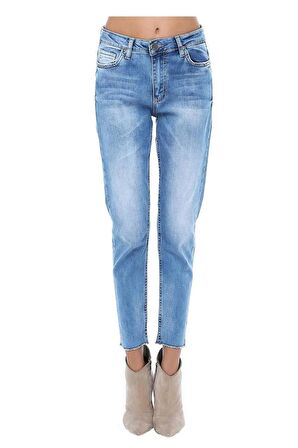 Mavi Denim Paça Saçak Detaylı Kadın Pantolon