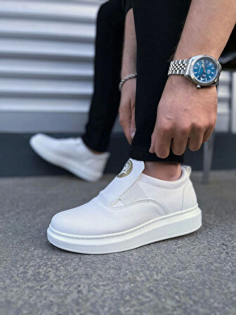 Tb161 Hippo Bağcıksız Cilt Erkek Günlük Sneaker Ayakkabı Cbt - Beyaz