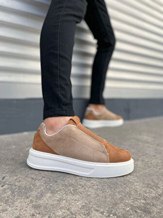 Tb007 Alba Bağcıksız Süet Erkek Günlük Sneaker Ayakkabı Sbt Taba/vizon
