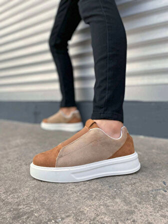 Tb007 Alba Bağcıksız Süet Erkek Günlük Sneaker Ayakkabı Sbt Taba/vizon