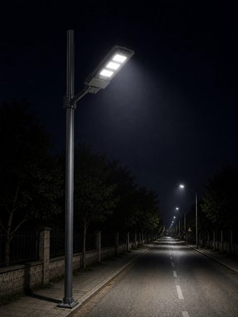 400W Solar Sokak Lambası Hareket Sensörlü - Kumandalı