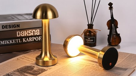 Horoz Electrik Masa Lambası 3 Renk Şarjlı Mantar Lamba