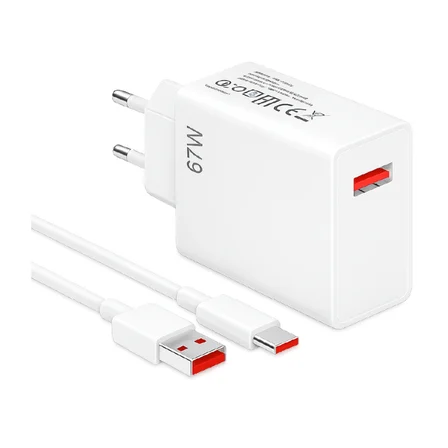 67W Type-C Kablo Ev Şarj Seti Turbo