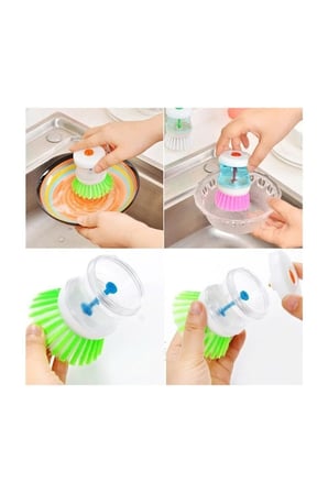 Pratik Bulaşık Banyo Fırçası Bulaşık Banyo Deterjan Hazneli Fırça