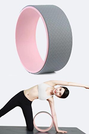 Yoga Wheel Yoga Tekerleği Yoga Ve Pilates Halkası Yoga Çemberi Balance Pembe-gri