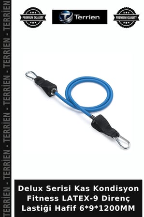 Delux Serisi Kas Kondisyon Fitness LATEX-9 Direnç Lastiği Hafif 6*9*1200MM