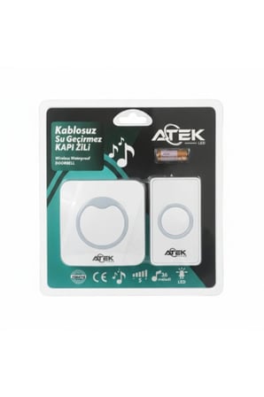 5 Adet Beyaz Kablosuz Su Geçirmez Kapı Zili – LED Işıklı, 36 Melodi, Ses Ayarlı, Dış Ve İç Kullanım, Wireless Doorbell