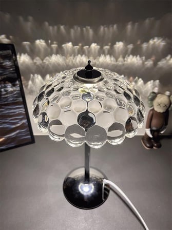 Özel Üretim Dekoratif Salon Aksesuarı Abajur Kristal Elmas Masa Lambası LW15 Gümüş