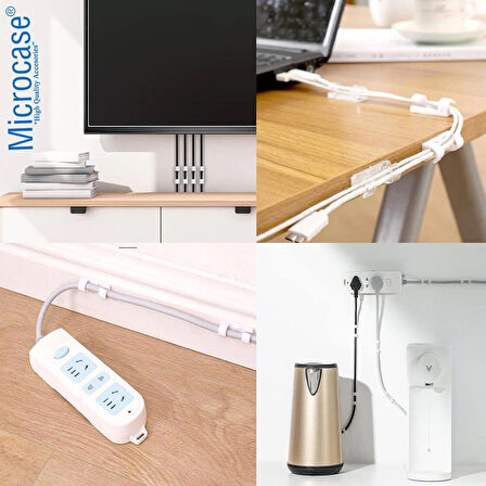 Microcase Yapışkanlı Kablo Sabitleyici Düzenleyici Çok Amaçlı Kablo Toparlayıcı Klips Set - ŞEFFAF AL4552 16 Adet