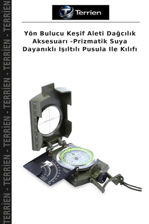 Yön Bulucu Keşif Aleti Dağcılık Aksesuarı -Prizmatik Suya Dayanıklı Işıltılı Pusula Ile Kılıfı