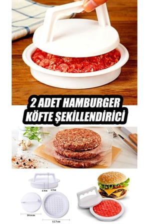 2 Adet Izgara İzli Et Bastırma Aparatı Mutfak Pişirme Yardımcısı Seti
