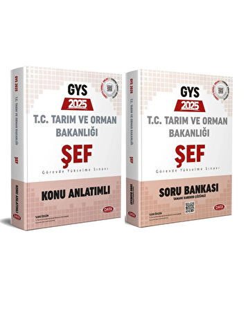 Data 2025 GYS Tarım ve Orman Bakanlığı Şef Konu + Soru 2 Kitap Set Data Yayınları