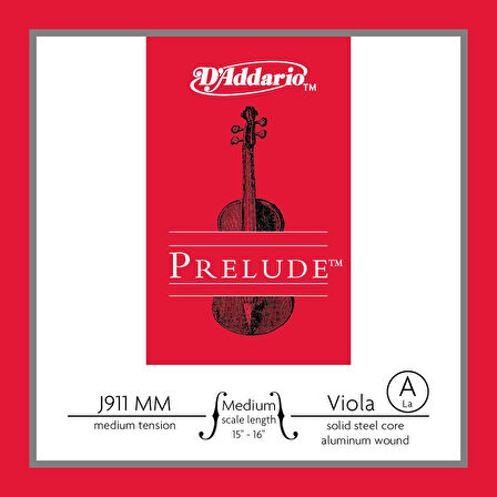 DADDARIO J911MM VİYOLA TEK TEL, PRELUDE, (15"-16"), A-(LA), MEDIUM