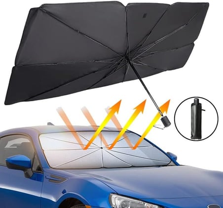Araç İçi Koruma Seyahat Konforu Güneşlik Çeşitleri OtoGüneşlik 140x80cm Araba Ön Cam Güneş Şemsiyesi