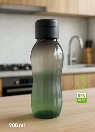 Suluk 3'lü Set Su Şişesi BPA Free Okul Suluğu PP-5 Suluk Spor Okul Ofis Suluğu Siyah-Bordo-Mavi 900 ml