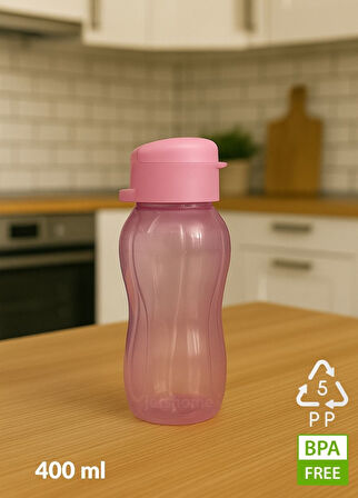 2'li Set BPA Free 400 ml Su Şişesi – Kokusuz, Akıtmaz, PP-5, Spor ve Okul Suluk