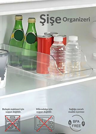 Şişe Organizeri Bpa Free Buzdolabı Düzenleyici Darbeye Dayanaklı Kutu Organizeri