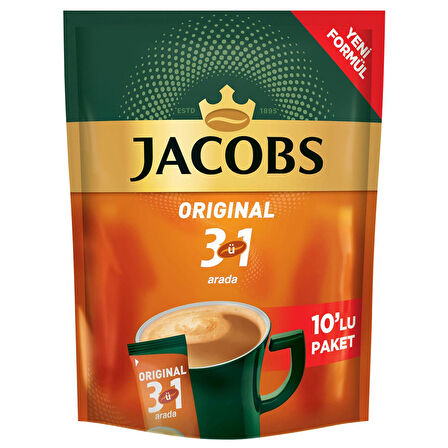 Jacobs 3Ü1 Arada Orijinal Kahve 16 Gr X 10 Adet