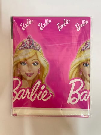 Premium Barbie Plastik Masa Örtüsü (120*180 cm) Parti Sofra Kız Çocuk