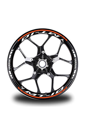 Turuncu Yamaha MT 10 Jant Sticker Etiket