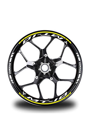 Neon Sarı Yamaha MT 10 Takım Jant Sticker Etiket