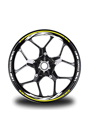 Sarı Yamaha FZ6 Jant Sticker Etiket