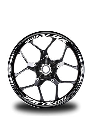 Gri Yamaha YZF R25 Takım Jant Sticker Etiket