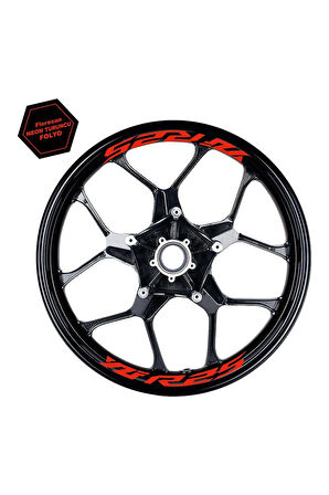 Yamaha Yzf R25 Yazılı 8Li Jant İçi Yazı Sticker Etiket Neon Turuncu