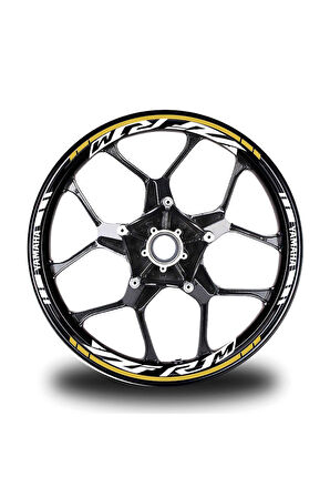 Koyu Sarı Yamaha R1M Jant Sticker Etiket