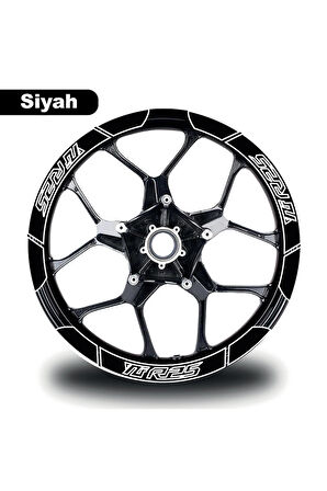Siyah Yamaha YZF R25 Geniş Jant Sticker Etiket Modeli