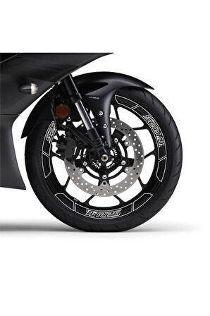 Siyah Yamaha YZF R25 Geniş Jant Sticker Etiket Modeli