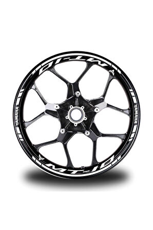 Beyaz Yamaha MT 10 Takım Jant Sticker Etiket