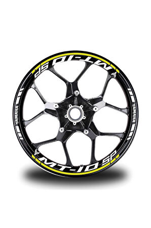 Beyaz Yamaha Fz6 Takım Jant Sticker Etiket Modeli
