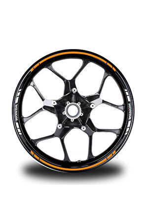 Yazısız Uzun  Honda Yazılı Kısa Kesikli 16 Lı Çift Renk Jant Sticker Etiket